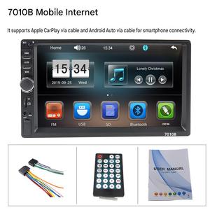 Radio Estéreo para Auto con Pantalla HD de 7 Pulgadas, 2 Din, Bluetooth, FM/USB/AUX, RCA, SD, Compatible con Conexión Mirror, <span class=keywords><strong>Reproductor</strong></span> de Video MP5 <span class=keywords><strong>7010B</strong></span> - Product Image 6