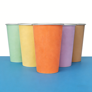 Gobelet isotherme en aluminium réutilisable personnalisé 16oz, changeant de couleur, pour boissons froides, camping, fête en plein air, avec logo personnalisé - Product Image 1