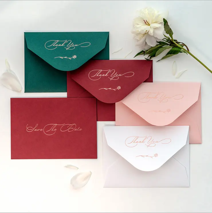 Custom printed high-grade hot stamping European wedding envelope