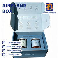 Boîte d'emballage en carton ondulé pliable sur mesure pour avion, extra robuste, avec impression de logo pour la logistique