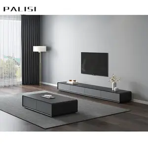 Nordic simple TV cabinet tea table set modern furniture living room apartment black grey TV stand+coffee table set