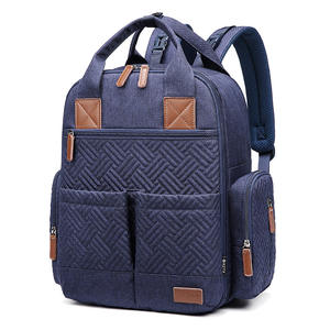 <span class=keywords><strong>Mochila</strong></span> de pañales de bebé de gran capacidad con logotipo personalizado de fábrica, bolso de mujer de gran capacidad, bolsa de trabajo de guardería - Product Image 1