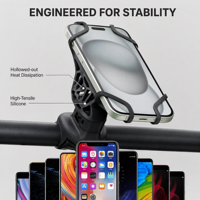 Soporte de silicona para teléfono de bicicleta, soporte giratorio de 360 ​​grados para teléfono móvil, soporte para manillar con forma de libélula para 4-7 teléfonos