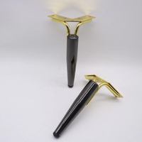 Pieds de meubles en métal noir bicolore sur mesure, robustes, en forme de cône, pour canapé, armoire, table de chevet