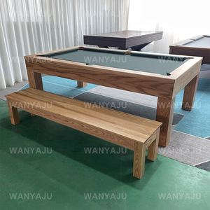 Table de <span class=keywords><strong>billard</strong></span> moderne et luxueuse avec dessus de salle à manger et tiroirs Table de <span class=keywords><strong>billard</strong></span> de style villa de 8 pieds et 9 pieds avec chaises et bancs - Product Image 5