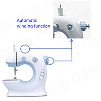 Approbation CE ROHS Mini machine à coudre domestique avec pédale papillon FHSM-213 électrique coser