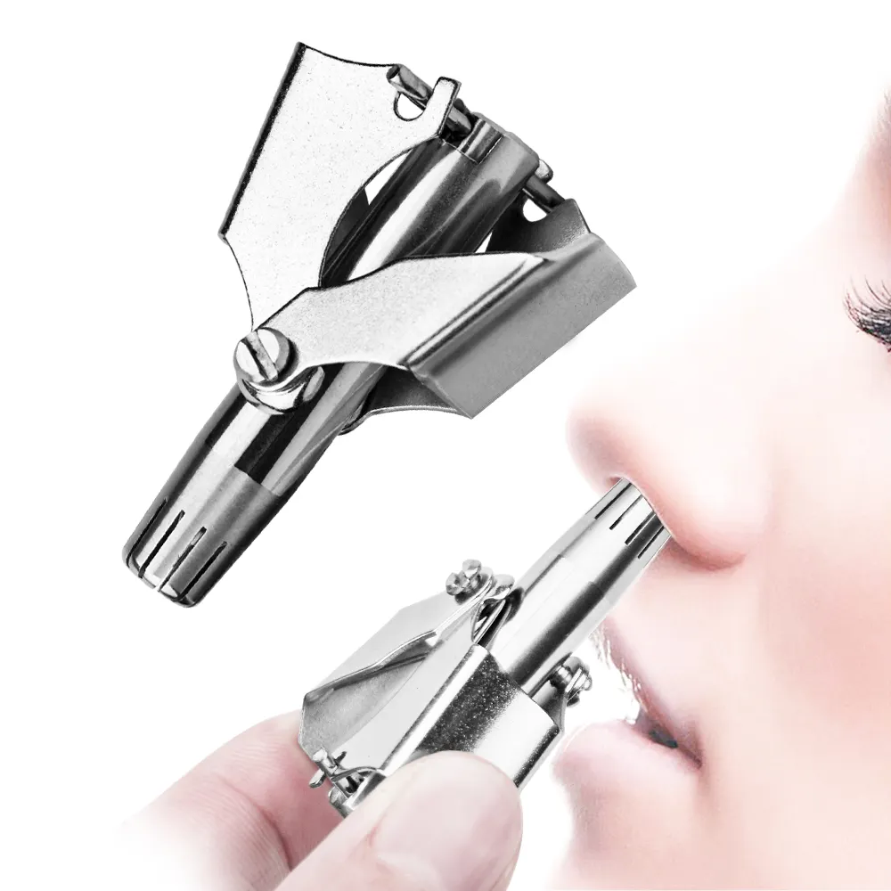 Mini portable stainless steel manual nose ear hair trimmer