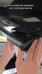 Venta Directa de Fábrica: Accesorios Universales para Automóviles, Caja de Pañuelos con Diseño de Fibra de Carbono y Gancho para Colgar en el Visor - Product Image 5
