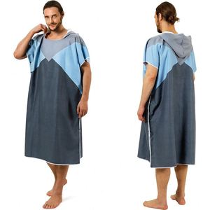 Custom Microfiber Disposable Surf Poncho Towel Women Men <b>Compressed</b> With Antimicrobial Feature Comes Mesh <b>Bag</b> for Home Use - Product Image 2