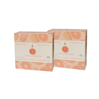 Tablettes effervescentes de savon moussant naturel pour les mains, parfum pamplemousse, kit de recharge solide dissolvable, gain de place