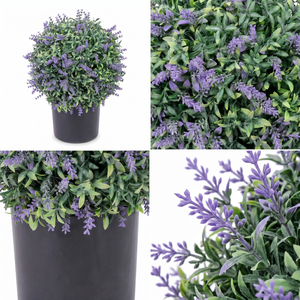 RUOPEI Plante artificielle de lavande en pot, bonsaï d'intérieur, résistante aux UV, écologique, en PE, forme boule réaliste, pour table - Product Image 4
