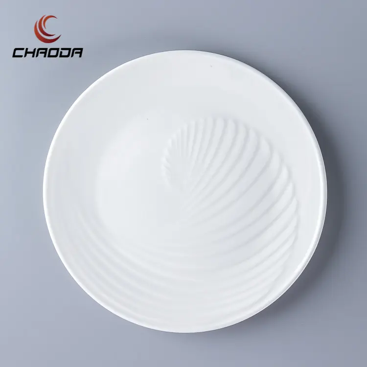 Factory Wholesale Scandinavian Ceramics Scratch Resistant Plates Nordic Style Dinnerware Round Dishes Main Plates