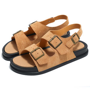 Men's Sandals for Summer With Metal Frosted Leather Soft Sole Anti <b>Slip</b> Casual Shoes 2026 New for Men Leather Sandals - Product Image 2
