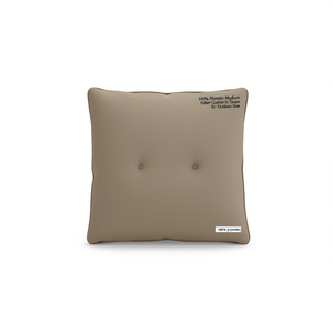 Coussin d'extérieur 100% polyester, taupe, carré, résistant à l'eau, amovible, lavable, utilisable toute l'année - Product Image 1