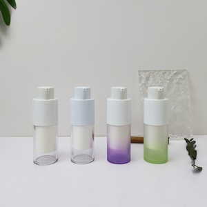 Eco Friendly Plastic Packaging Custom Color 2oz White Round square Airless <b>Pump</b> <b>Bottle</b> 15ml 50Ml 100ml Mono <b>Pump</b> Airless <b>Bottle</b> - Product Image 4