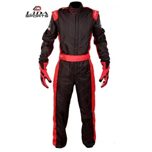 Kart Racing Suit 고품질 제품, 자동차 경주 정장 오토바이 및 자동차 경주 유니섹스 블랙/레드 1 조각 정장 스포츠웨어