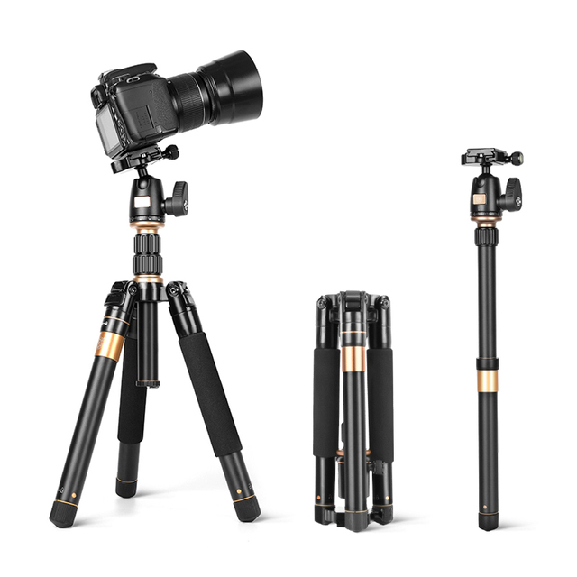 QZSD Q555P Lightweight Camera Tripod for DSLR and Mirrorless Portable Mini Stand for Mobile Phone Live Streaming Concerts