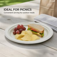 Assiette carrée jetable biodégradable de qualité alimentaire, écologique, pour le pain, les biscuits, les desserts et les fêtes