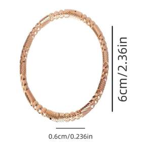 Nuovo Bracciale Charm con Fibbia Apribile Personalizzata in Stile Romano, Unisex, in Acciaio Inossidabile, Moda Digitale, Forma Geometrica, per Feste, Placcato Oro 18K - Product Image 2
