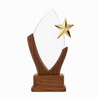 Trophée personnalisé en bois, cristal et métal, plaque gravée pour la reconnaissance d'entreprise, médaille pour événements
