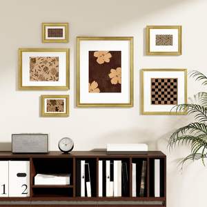 Marco de Fotos Vintage Dorado Tallado en Plástico - Tamaños Personalizados A1/A2/A3/A4, Adorno de Pared Estilo Europeo para Fotos - Product Image 2