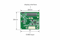 Módulo de Controlador CVBS TDO de 0.39 Pulgadas para Pantalla Micro OLED 1024x768 XGA OLEDoS, Placa de Pantalla Monocular con OSD para Gafas de Visión Nocturna