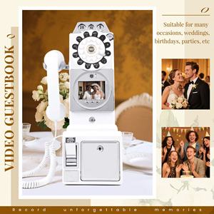 Teléfono Fijo para Bodas, Videolibro de Visitas con Audio y Voz, Grabadora de Voz, Cabina Telefónica para Bodas, Fiestas y Cumpleaños - Product Image 3