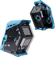 Casing Komputer Gaming Mini DIY Fantasy WuKong Desain Panorama Akrilik Transparan Dua Sisi, Sirkulasi Udara Baik, ATX&MATX Full Tower 12CM