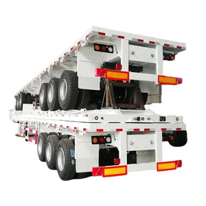 50-60 Ton Max Payload Boat Trailer Steel 3 Axles Lowbed Semi Truck Trailer For Sale