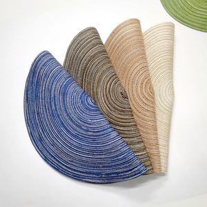 Factory Directly Sells Nordic Cotton Yarn <b>Round</b> Woven Bamboo <b>Placemat</b> for Wedding Party Home Decoration - Product Image 2