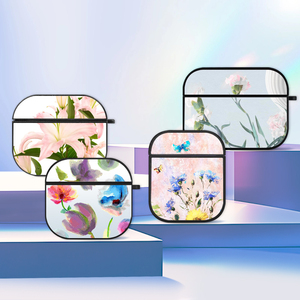 2D custodia per cuffie a sublimazione PC con inserto in metallo per <span class=keywords><strong>Airpods</strong></span> 4 Cover per auricolari con trasferimento termico nero per <span class=keywords><strong>Airpods</strong></span> 1/2/pro/3 - Product Image 1