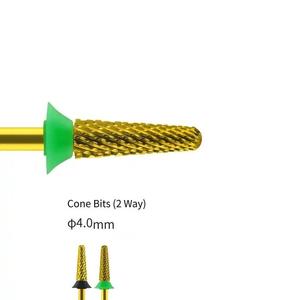 4.0毫米单锥硬质合金指甲角质层Efile钻头长钉钻头双向圆锥钻头 - Product Image 2