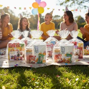 100 Bolsas de Celofán Transparentes para Regalo, Bolsas de Plástico OPP de 10x14 Pulgadas para Dulces y Regalos con 100 Lazos de Alambre para Regalo - Product Image 3
