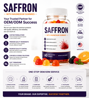 OEM/ODM Aangepaste Label Saffraan Magnesium Gummies Fruit Smaak Snoep Vitamine Zink Aangepaste Formule Verpakking Beschikbaar Volwassenen Hart