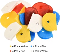 Housse de protection de clé de couleur personnalisée, ensemble d'étiquettes d'identification de clés, pochette en Silicone pour l'organisation de la maison et de l'appartement