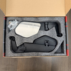 SHENAO Nuevo Espejo <span class=keywords><strong>Retrovisor</strong></span> Universal <span class=keywords><strong>Plegable</strong></span> de Aluminio Convexo para Motocicleta Yamaha NMAX155, Giratorio 360° y Ajustable - Product Image 2