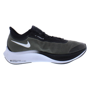 รองเท้าผ้าใบแฟชั่นสำหรับผู้ชาย Nike zoomfly 3, รองเท้าผ้าใบหนังแท้บุด้านในเป็นตาข่ายขนาด6.5สีดำ/ ขาว/โวลต์สำหรับฤดูร้อน