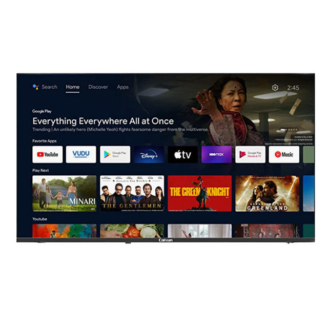 2026 Model 50/85/120 Inch QLED HDR SmartTV 4K Ultra-HD Borderless Design 65Hz Quad-Core WiFi USB Connection Android 14 Black