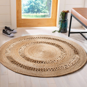 Alfombra de área de algas marinas naturales hecha a mano, colección de diseño redondo de Vietnam, precio bajo, alfombrilla decorativa para el hogar - Product Image 5