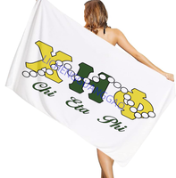Serviette de plage en tissu doux de la Sororité nationale NSPDK de Phi Delta Kappa, idéale pour les vacances d'été