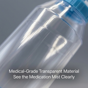 Sshtang Mascarilla Espaciadora de Silicona Transparente para Inhalador, Portátil, <span class=keywords><strong>AeroChamber</strong></span>, para Asma/ODCP, Ajuste Universal, para Inhaladores PMDI, Modelo Fácil - Product Image 4