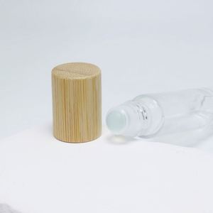Frosted Glass Essence <b>Oil</b> <b>Bottle</b> 5ml 10ml Round Bamboo Cap Roll-on Seal for Cream Water Perfume Serum Skin Care - Product Image 2