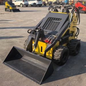 무료 배송 저렴한 로더 스키드 스티어 EPA 디젤 미니 휠 로더 쿠보타 엔진 소형 미니 스키드 스티어 로더 잔디 깎이 포함 - Product Image 3