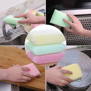 Lot de 3 éponges à vaisselle épaissies Zenidoo écologiques, blocs d'éponges haute densité, fournitures de cuisine, brosse, chiffon à vaisselle 80% - Product Image 3