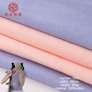 Fornitore di tessuti all'ingrosso Odell 100% cotone tessuto per magliette in cotone lavorato a maglia di alta qualità