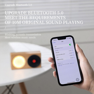 Cadeaux en dropshipping, haut-parleur Bluetooth T19, tourne-disque vinyle rétro atomique, haut-parleur rotatif avec lumière temporelle, veilleuse créative, audio - Product Image 3