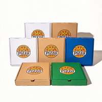 Boîte à pizza biodégradable personnalisée de haute qualité, prix d'usine, vente en gros, boîte à pizza en carton en vrac