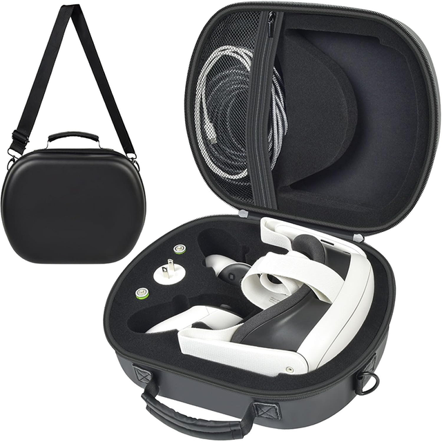 Factory Supply Dustproof Hard EVA Shell Case Shockproof Travel Carry Bag for Virtual Reality Eyewear Set