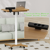 Power Bar Meja Aluminium Alloy Model Jepit 2 USB-C 18W Max Pengisian Cepat Smart Charging Multi Outlet Proteksi Pengisian Berlebih
