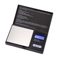 Báscula Digital de Bolsillo Multifuncional de Alta Precisión, 500g 0.01g, Función Tara, Conversión de Unidades, Calibración, Batería, Acero Inoxidable